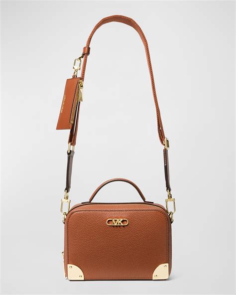 michael kors estelle micro trunk crossbody|Estelle Micro Pebbled Leather Crossbody Bag.